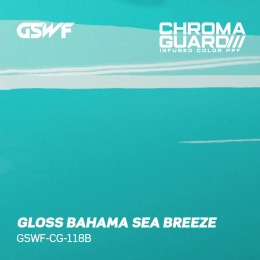 Podgląd na kolor folii z serii chroma guard. Nazwa koloru to gloss bahama sea breeze.