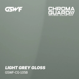 Grafika przedstawia kolor folii ppf od gswf - light grey gloss.