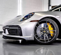 Porsche turbo s oklejone folią defender platinum. Najwyższa jakość folii ppf.